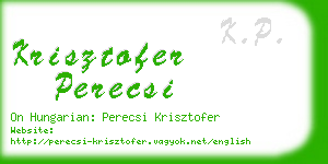 krisztofer perecsi business card